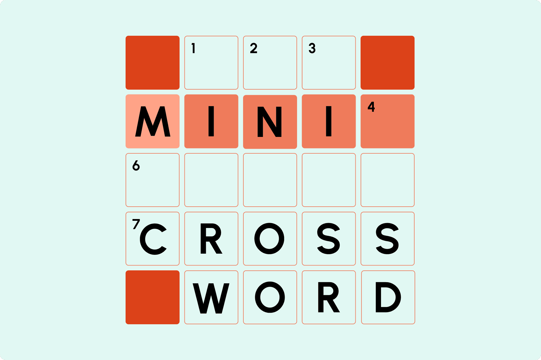 blue mini crossword