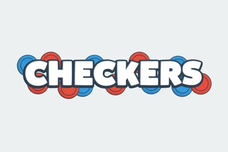 Checkers game logo
